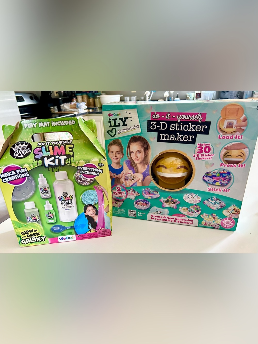 ILY DIY 3D Sticker Maker and Compound Kings DIY Slime Kit bundle NEW SEALED